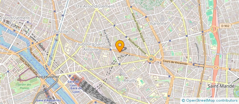 localisation de l'entreprise SDC 214 RUE DU FG SAINT ANTOINE 75012  PARIS 12