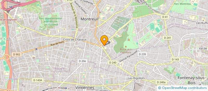 localisation de l'entreprise SDC 74 RUE DE MOLIERE 93100 MONTREUIL  MONTREUIL