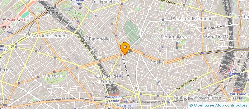 localisation de l'entreprise SDC 8 PLACE DE CLICHY  PARIS