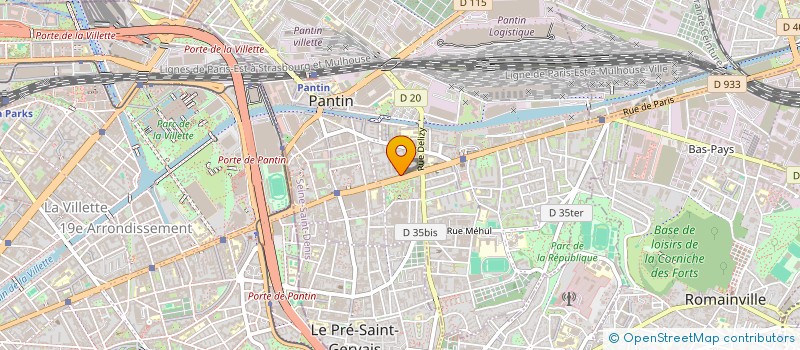 localisation de l'entreprise SDC 95/97 JEAN LOLIVE  PANTIN