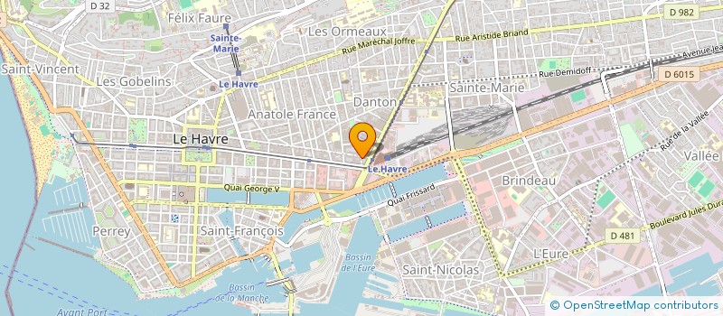 localisation de l'entreprise SDC LESUEUR 8 à LE HAVRE