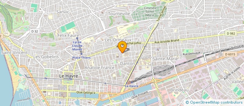 localisation de l'entreprise SDC TOURVILLE 55 à LE HAVRE