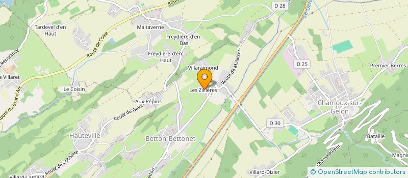 localisation de l'entreprise SDCP GROUPE INVESTISSEMENTS  BETTON-BETTONET