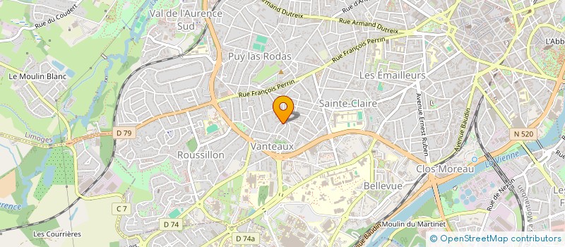 localisation de l'entreprise SDF DESHOULIERES DEVAINE à LIMOGES