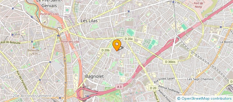 localisation de l'entreprise SDF FACOETTI à BAGNOLET
