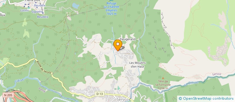 localisation de l'entreprise SDF LES MELEZES  SERVOZ