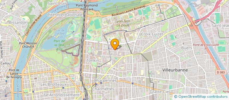 localisation de l'entreprise SDF PARIZON  VILLEURBANNE