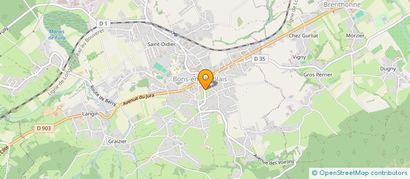 localisation de l'entreprise SDF PELLOUX  BONS-EN-CHABLAIS