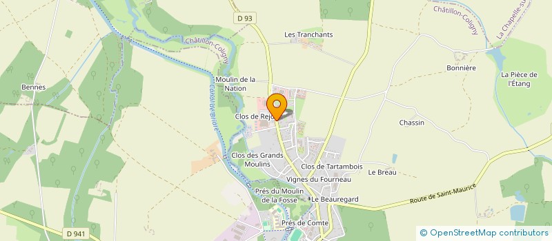 localisation de l'entreprise SDF POIRIER LUCAS ET AURELIEN  CHATILLON-COLIGNY