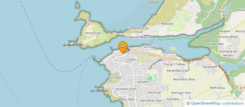 localisation de l'entreprise SDF WESTEEL OLIVIER & DOROTHEE à LE CONQUET