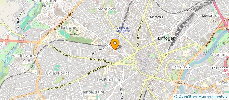 localisation de l'entreprise SDF ZAMORA - PAPON à LIMOGES