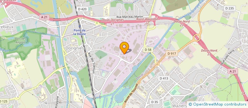 localisation de l'entreprise SDH à DOUAI