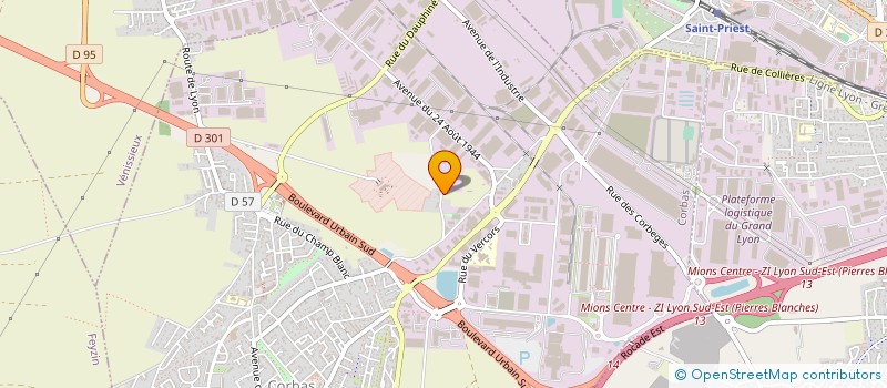 localisation de l'entreprise SDI VENTILATION RHA à CORBAS