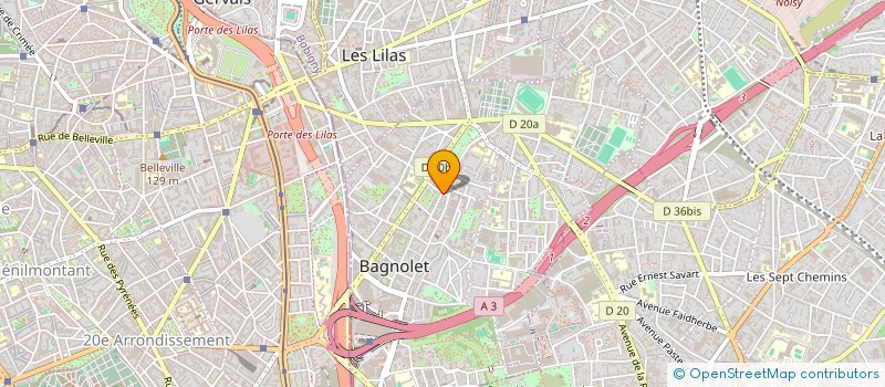 localisation de l'entreprise SDJ à BAGNOLET