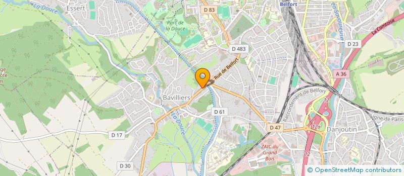 localisation de l'entreprise SDJS à BAVILLIERS