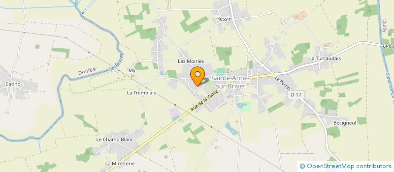 localisation de l'entreprise SDL ECHAFAUDAGES à SAINTE-ANNE-SUR-BRIVET