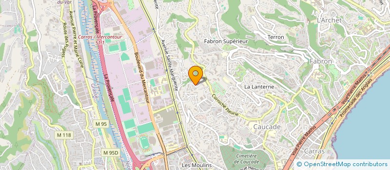 localisation de l'entreprise SDN TRANSPORTS à NICE