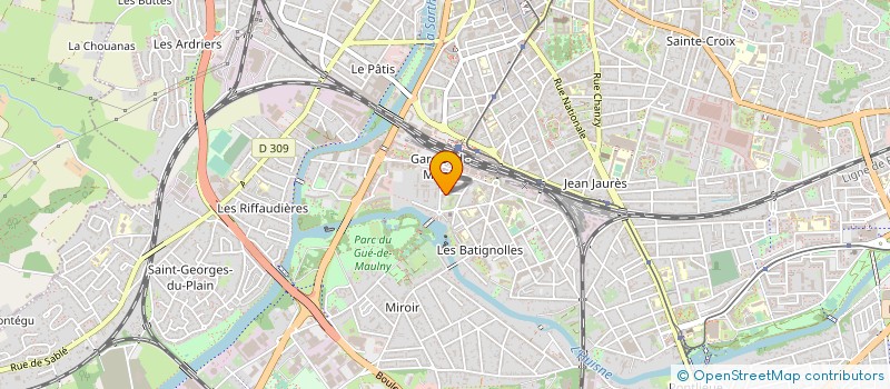 localisation de l'entreprise SDP SARTHE DIFFUSION PEINTURE à LE MANS