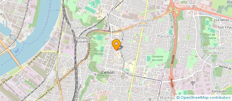 localisation de l'entreprise SE BAT à CENON