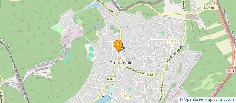 localisation de l'entreprise SE BOURMAYER OPTIQUE LUNETTER RFRACTION à CREUTZWALD