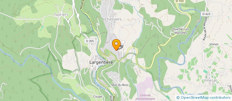 localisation de l'entreprise SE DES ETABLISSEMENTS BIANCO MICHEL à LARGENTIERE