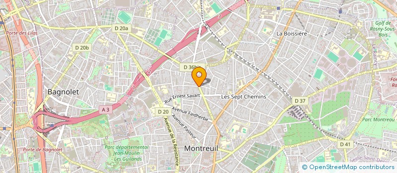 localisation de l'entreprise SE DU GARAGE MICHEL VALOIS à MONTREUIL