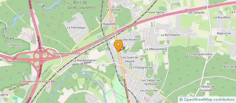 localisation de l'entreprise SE GARAGE MEGESSIER à VEIGNE