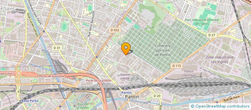 localisation de l'entreprise SE GESTION  PANTIN