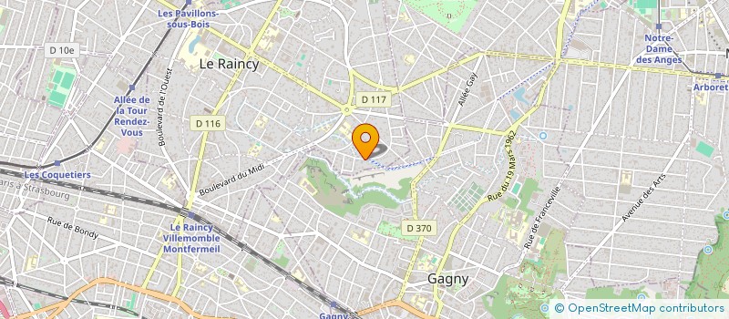localisation de l'entreprise SE2C INGENIERIE SOCIETE D'ETUDE DE LA CONSTRUCTION ET DE LA COORDINATION DE SECURITE à LE RAINCY