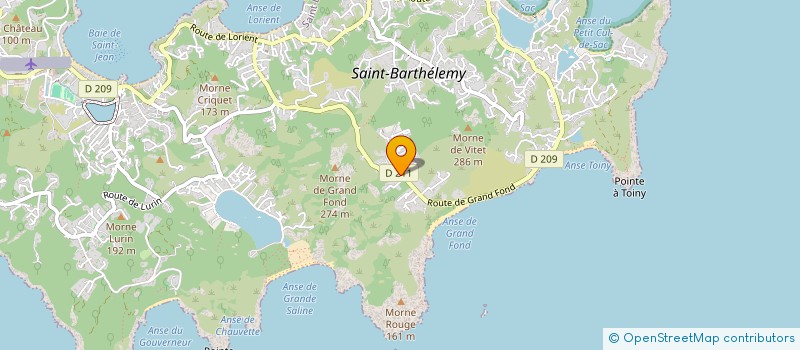 localisation de l'entreprise SEA'S à SAINT BARTHELEMY