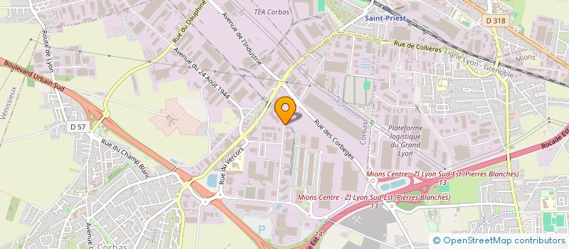 localisation de l'entreprise SEAKA à CORBAS