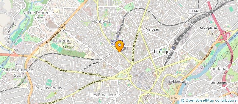 localisation de l'entreprise SEARUS PATRIMOINE à LIMOGES