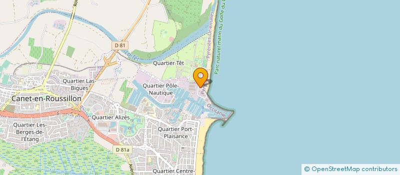 localisation de l'entreprise SEATEC à CANET-EN-ROUSSILLON