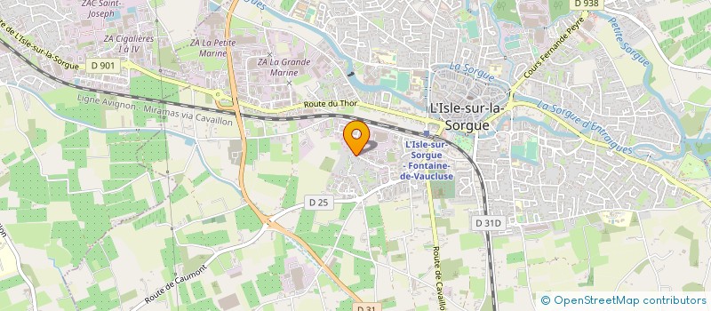 localisation de l'entreprise SEB. BONAMY à L'ISLE-SUR-LA-SORGUE