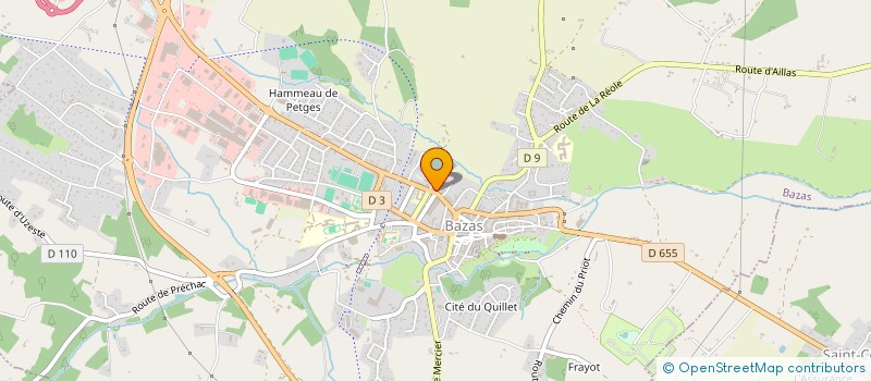 localisation de l'entreprise SEB FACTURATION  BAZAS