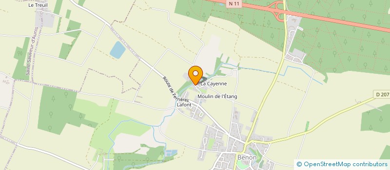 localisation de l'entreprise SEB'ISO  BENON