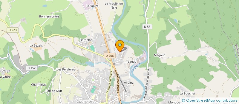 localisation de l'entreprise SEB PEINTURE à COURPIERE