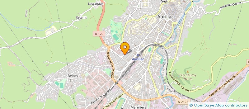 localisation de l'entreprise SEBASTIEN BOUISSOU - PLATS CUISINES à AURILLAC