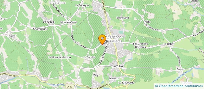 localisation de l'entreprise SEBASTIEN CACHET à SAINT-ETIENNE-DES-OULLIERES