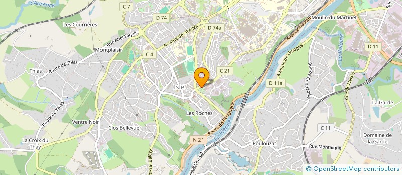 localisation de l'entreprise SEBASTIEN HIVERT OPTICIEN  ISLE