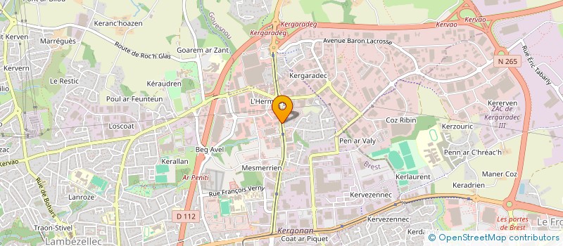 localisation de l'entreprise SEBASTOPOL AUTOMOBILE SA à BREST