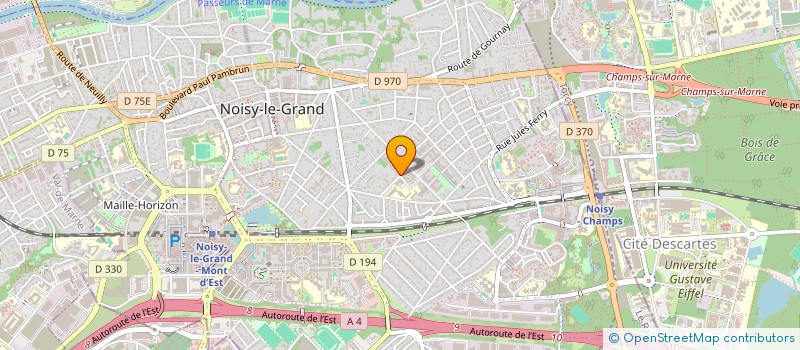localisation de l'entreprise SEBATIM à NOISY-LE-GRAND
