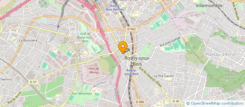 localisation de l'entreprise SEBBAT à ROSNY-SOUS-BOIS