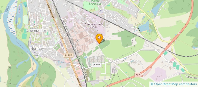 localisation de l'entreprise SEBE à YZEURE