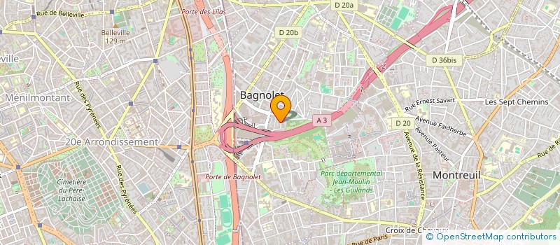 localisation de l'entreprise SEBELEC à BAGNOLET