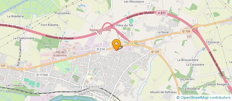 localisation de l'entreprise SEBELEC à TONNAY-CHARENTE