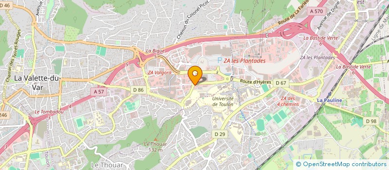localisation de l'entreprise SEBPHI à LA VALETTE-DU-VAR