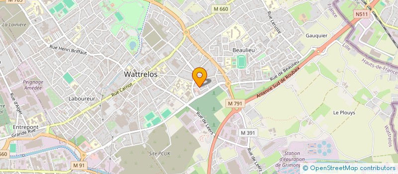 localisation de l'entreprise SEBTI à WATTRELOS