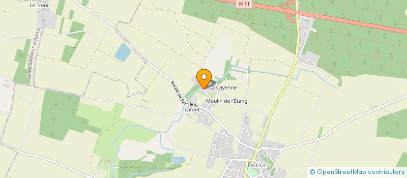 localisation de l'entreprise SEBTIA  BENON