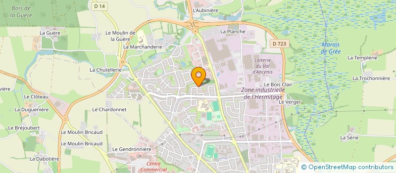 localisation de l'entreprise SECADIRA  ANCENIS-SAINT-GEREON